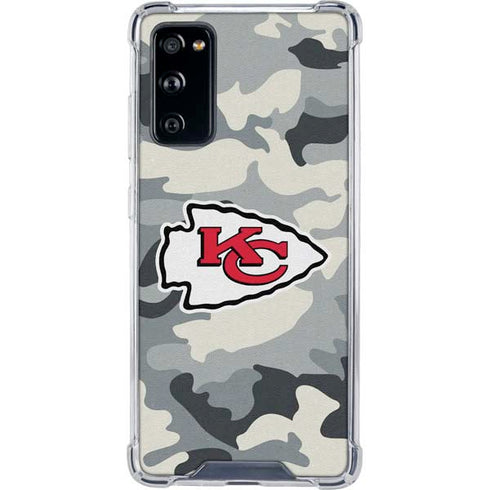NFL Kansas City Chiefs Camo Galaxy S20 FE Clear Case